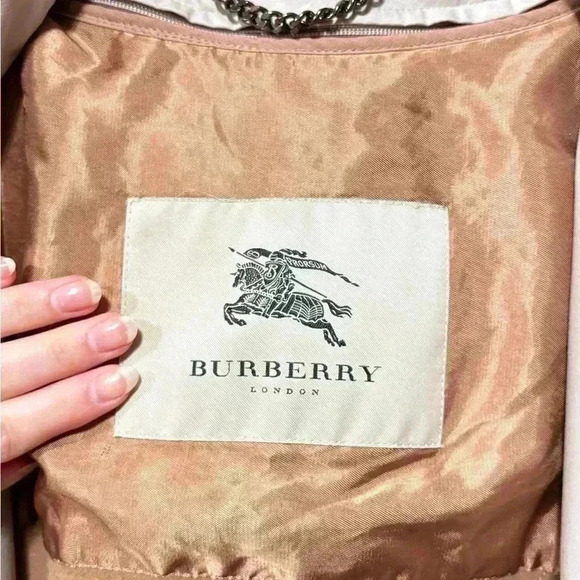 Burberry Women's Camel Hair Wool Removable Winter Liner Tan Trench Coat Size 14 - Picture 7 of 16